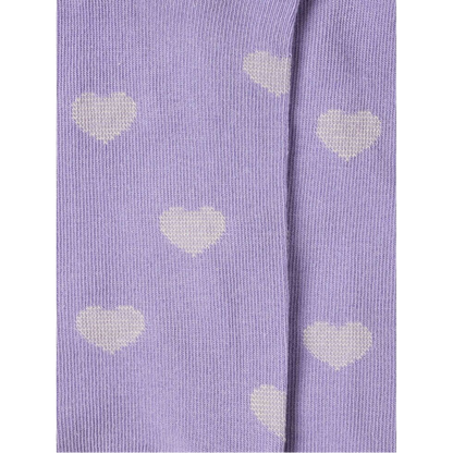 Heart Pattern Ankle Socks with Ruffle Top