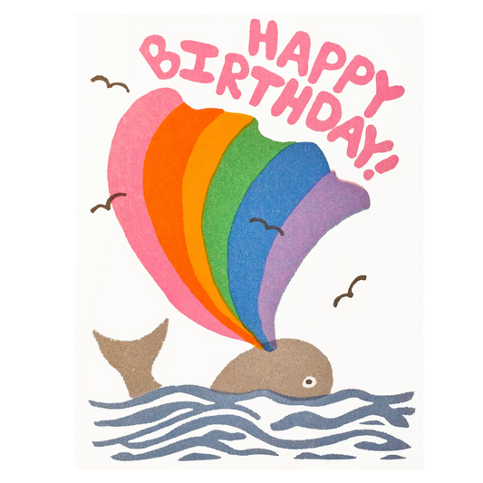 Happy Birthday Whale Card