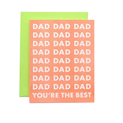 Dad You're the Best - Risograph Greeting Card