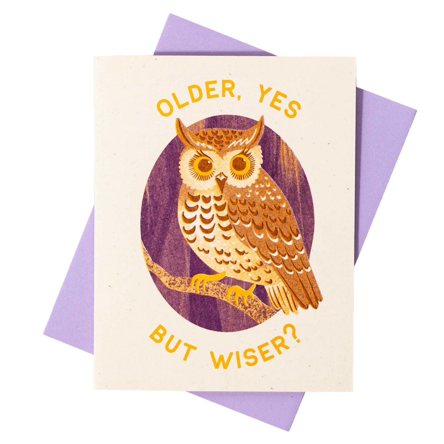 Older Owl Risograph Card