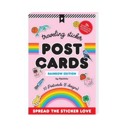 Rainbow Edition Traveling Postcard Book