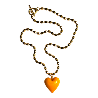 Bacio Murano Glass Heart Necklace