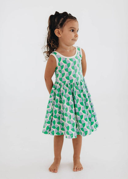 Sleeveless Twirl Dress - Retro Twirl