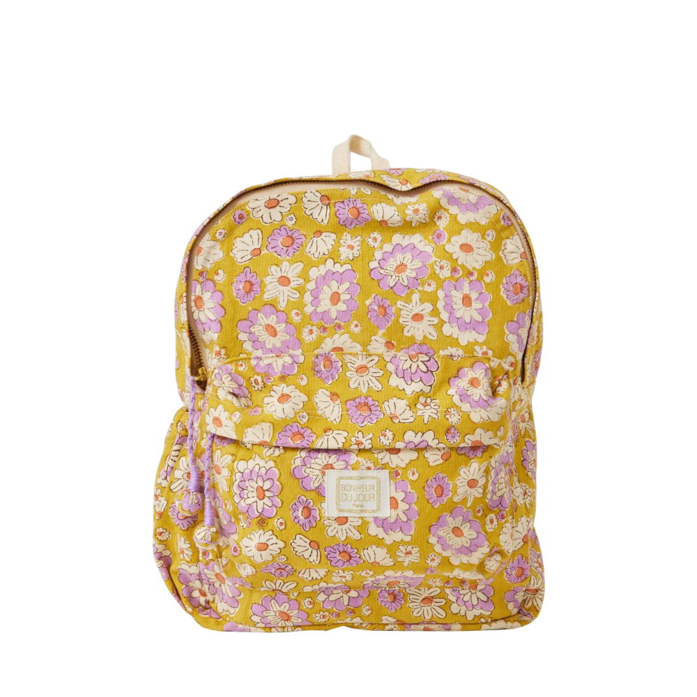 Block Print Backpack - London Olive