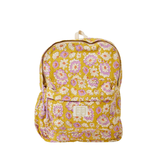 Block Print Backpack - London Olive