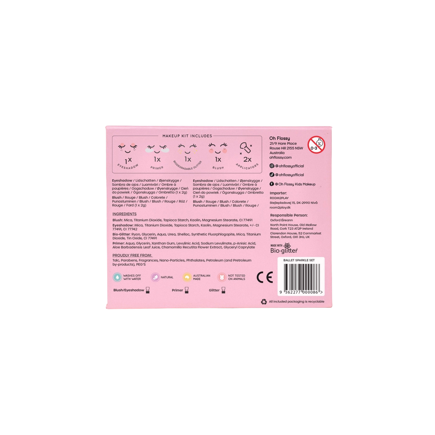 Ballet Sparkle Makeup & Glitter Set