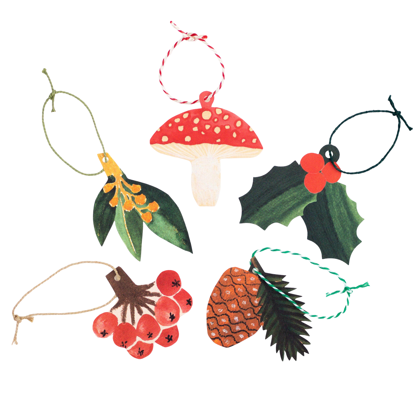 Festive Gift Tags - Set of 5