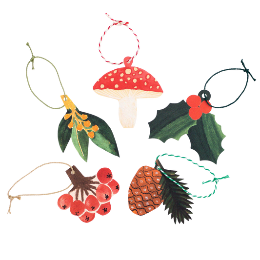 Festive Gift Tags - Set of 5