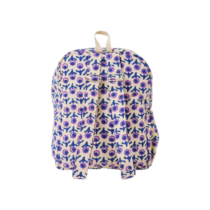 Block Print Backpack - Awisha Blackcurrant
