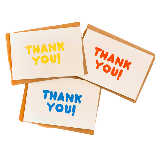 Thank You Primary Colors Notecards - Set of 8