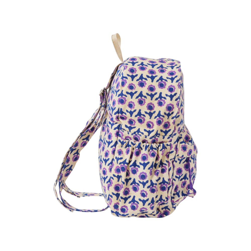 Block Print Backpack - Awisha Blackcurrant