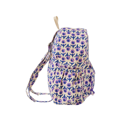 Block Print Backpack - Awisha Blackcurrant