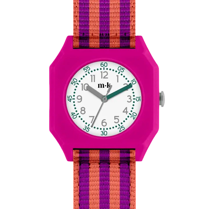 Mini Kyomo Watch - Ruby Papaya Stripe