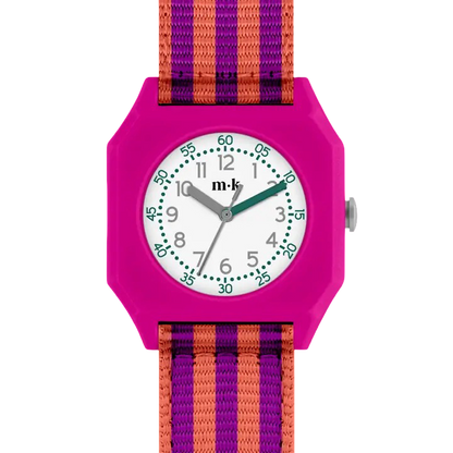 Mini Kyomo Watch - Ruby Papaya Stripe