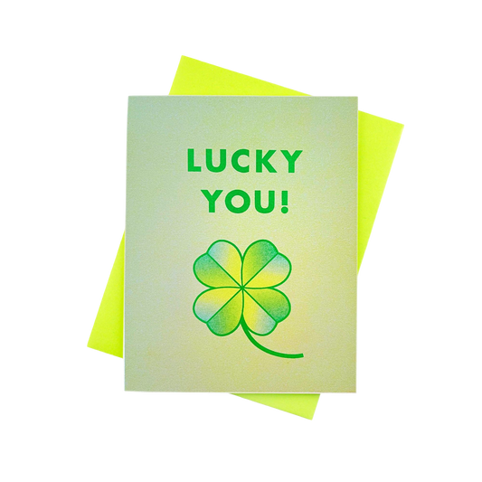 Lucky You! Risograph Card