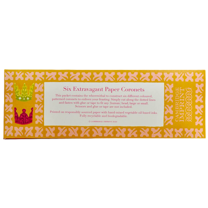 Set of Six Paper Party Coronets