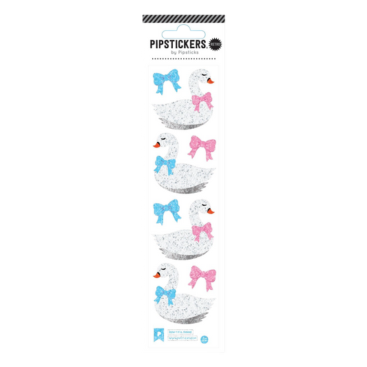 Bow-tiful Swans Stickers