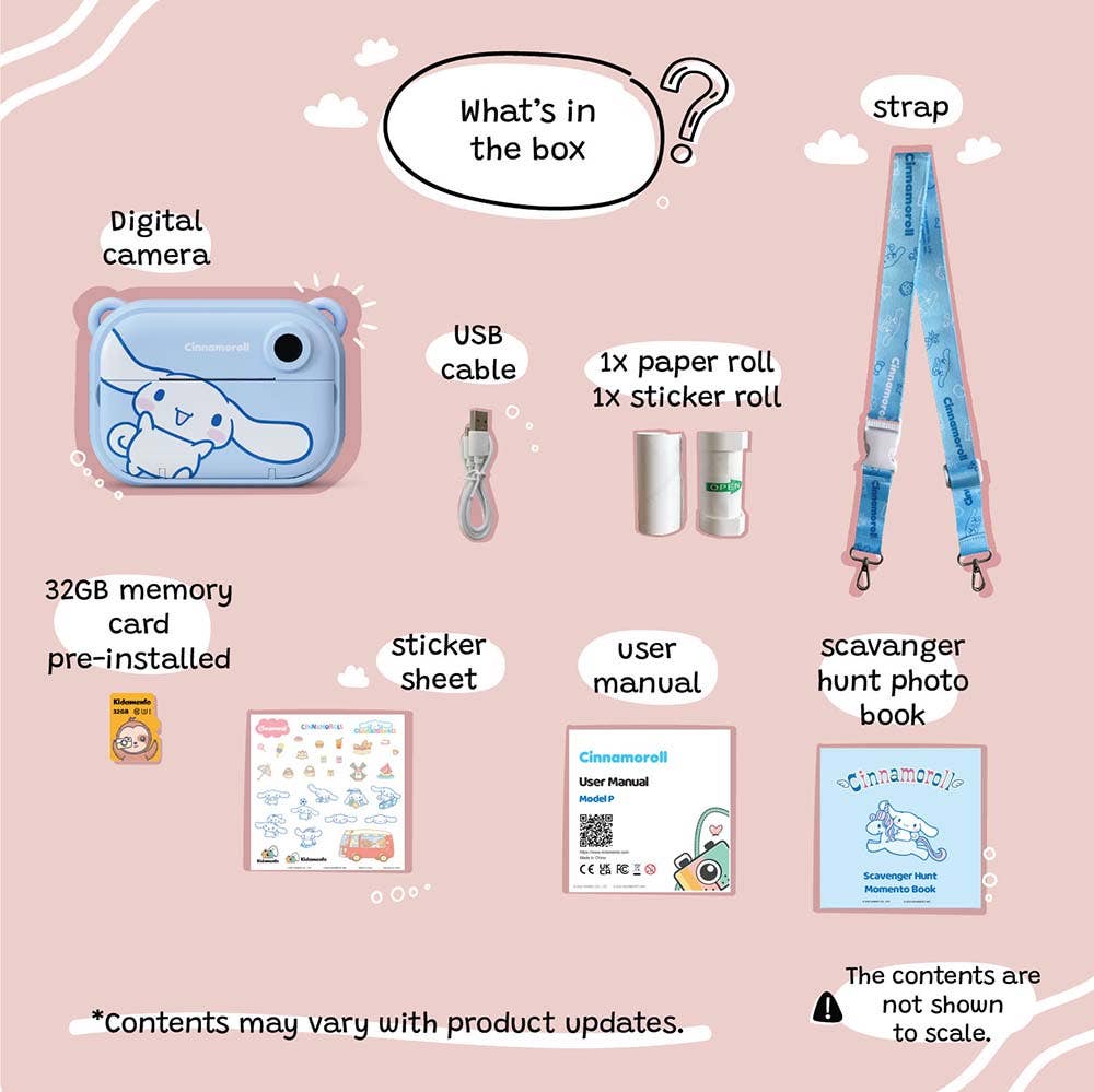 Sanrio Cinnamoroll Print Camera Kit