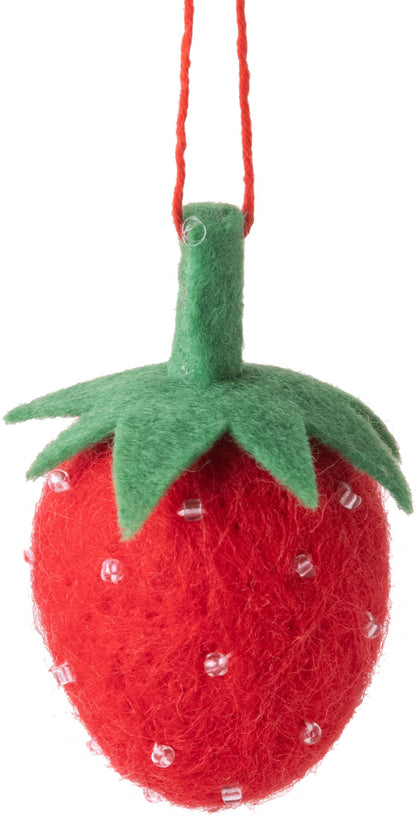 Felt Strawberry Ornament