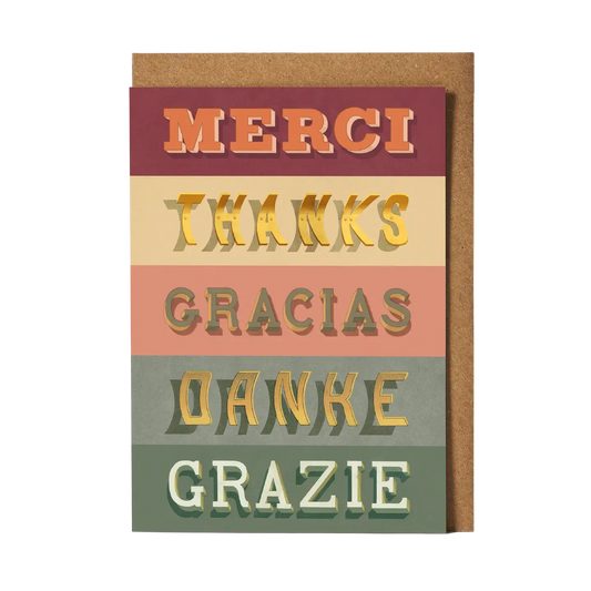 Merci, Thanks, Gracias Card