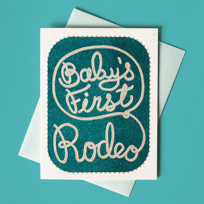 Baby's First Rodeo Risograph Card