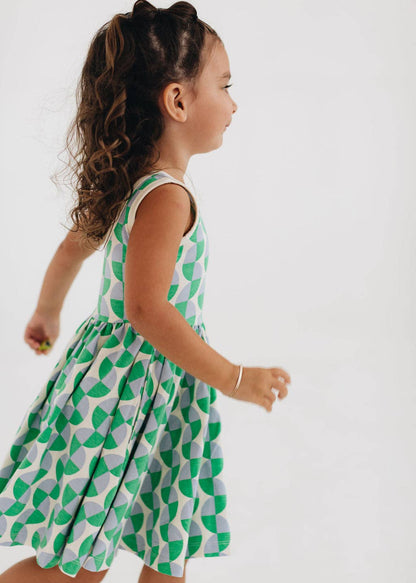 Sleeveless Twirl Dress - Retro Twirl