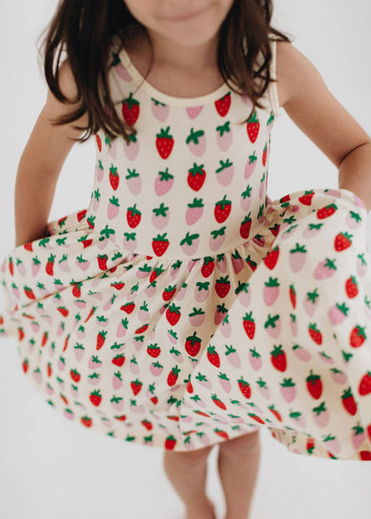 Sleeveless Twirl Dress - Strawberry Blush