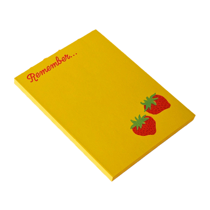 Remember Strawberry Risograph Notepad