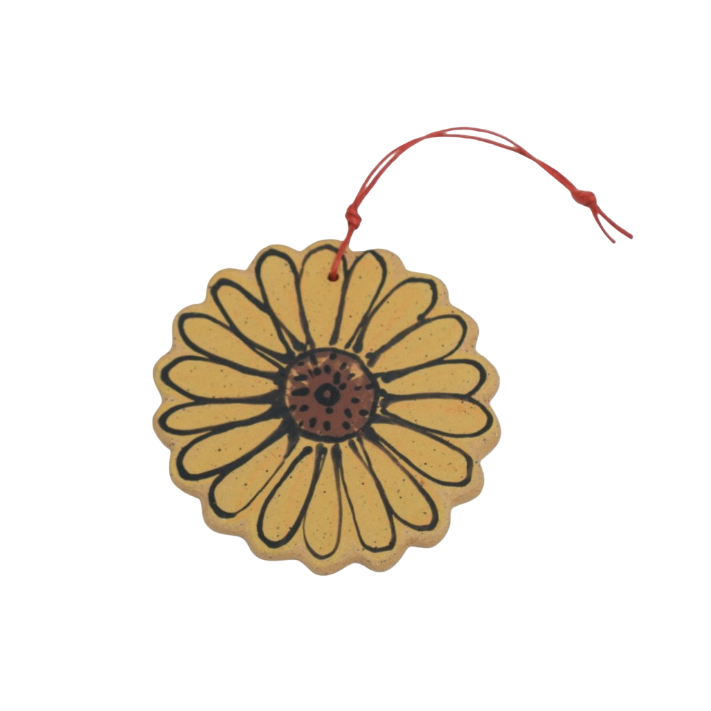 Ceramic Sunflower Ornament
