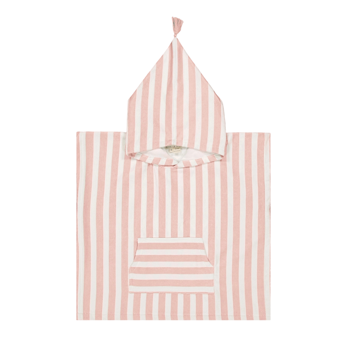 Striped Towel Poncho - Light Pink