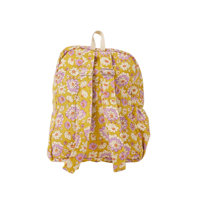 Block Print Backpack - London Olive