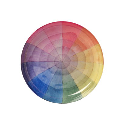 Round Enamel Mini Tray - Vintage Colour Wheel