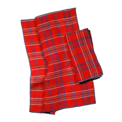 Red & Blue Plaid Napkins - Set of 4