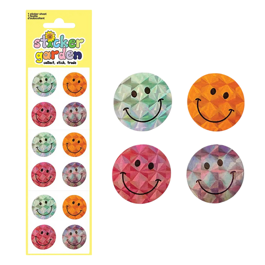 Prism Happy Face Stickers