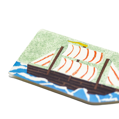 Ship in a Bottle Nautical Card