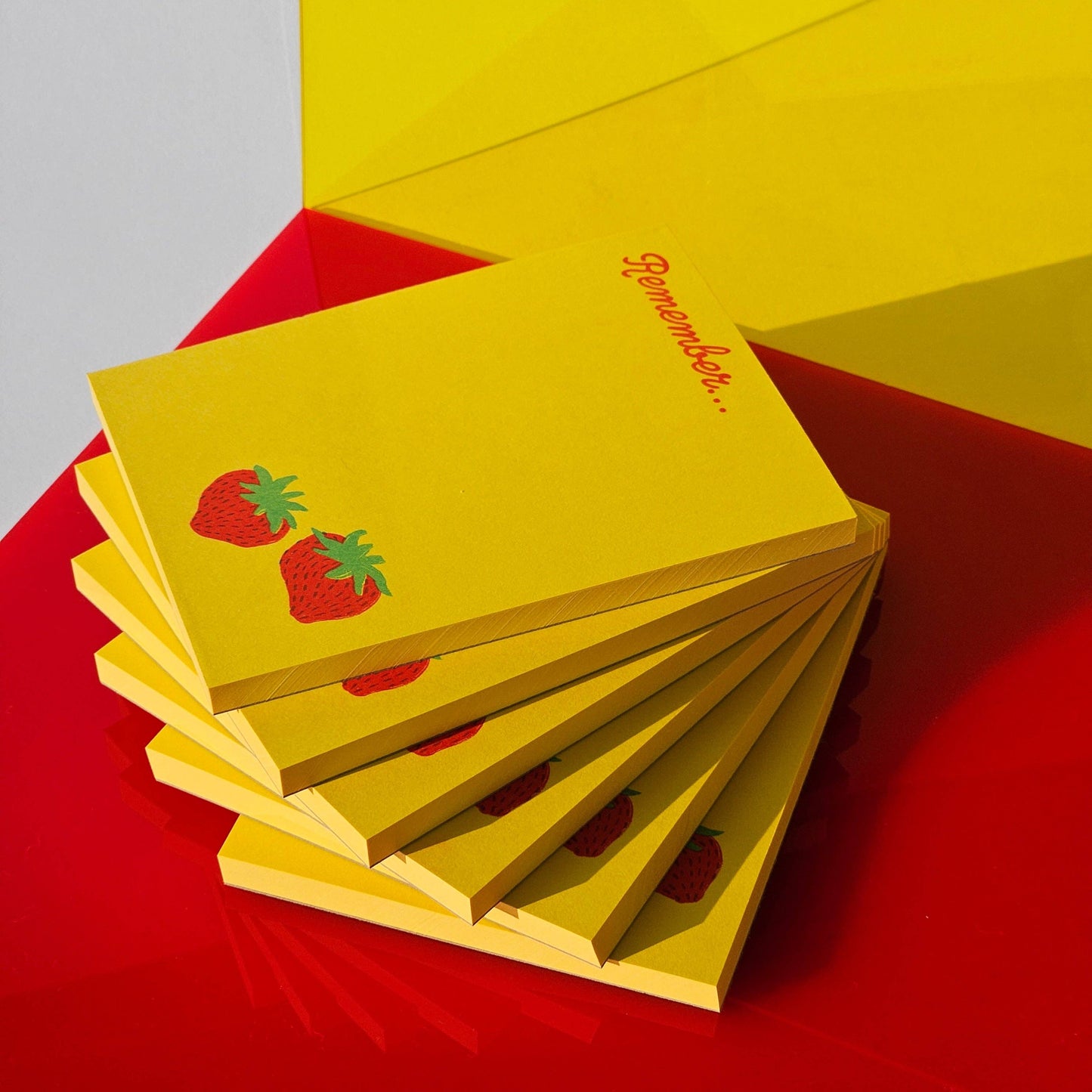 Remember Strawberry Risograph Notepad