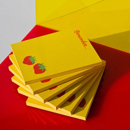 Remember Strawberry Risograph Notepad