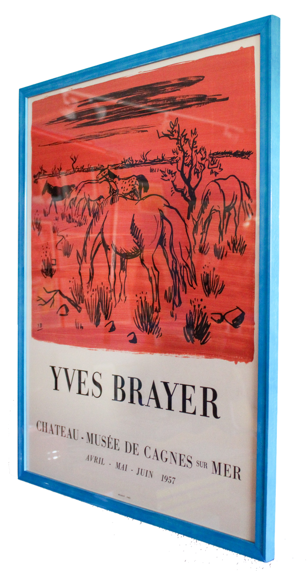 Framed Yves Brayer: Musée de Cagnes, 1957 - "Horses"