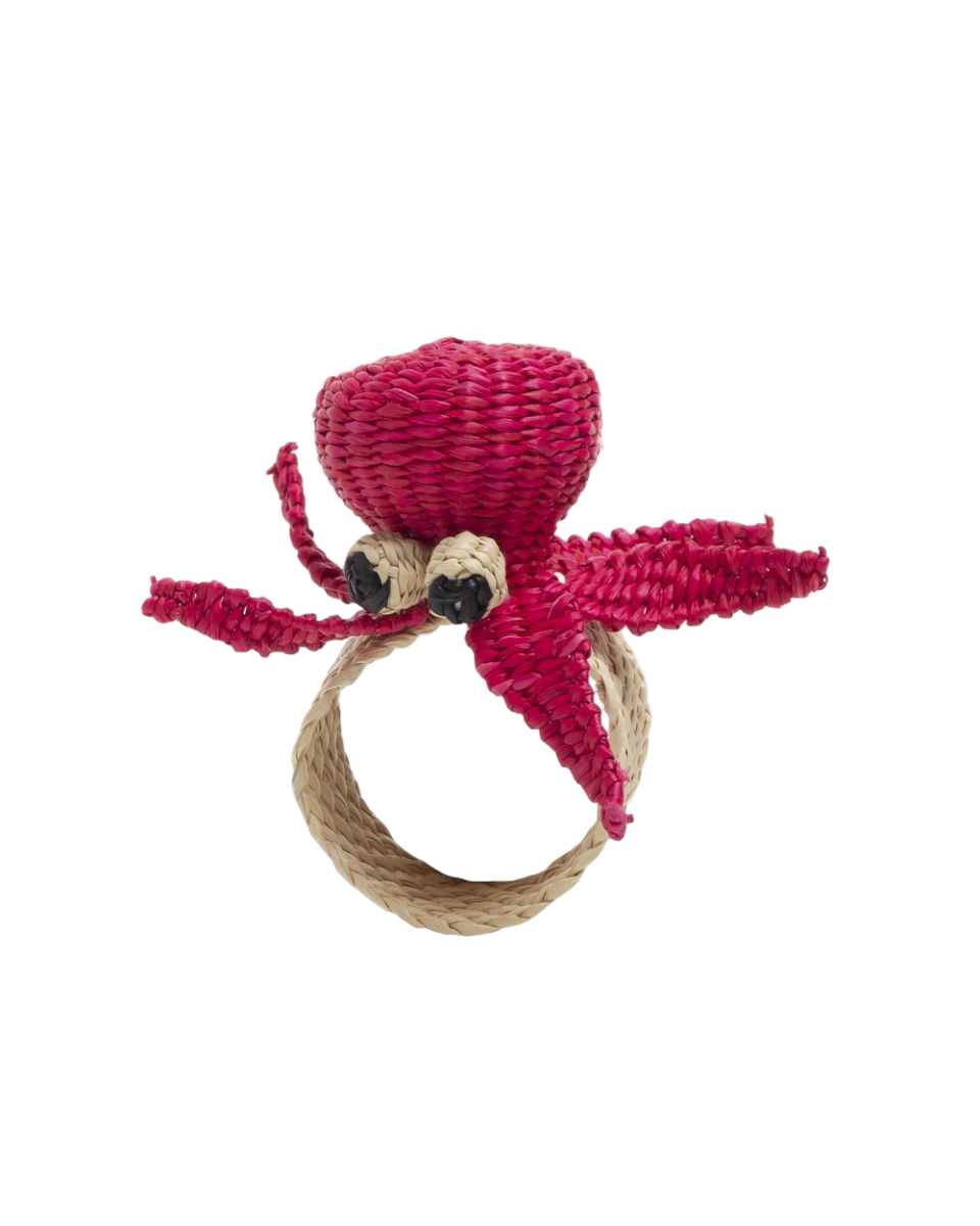Woven Sea Life Napkin Ring - Octopus