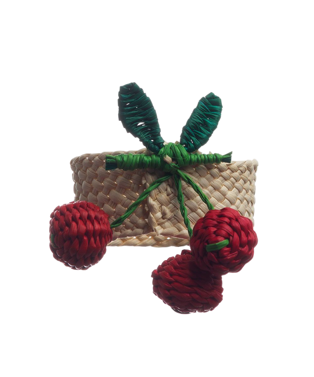 Woven Fruit Napkin Ring - Cherries