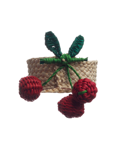 Woven Fruit Napkin Ring - Cherries
