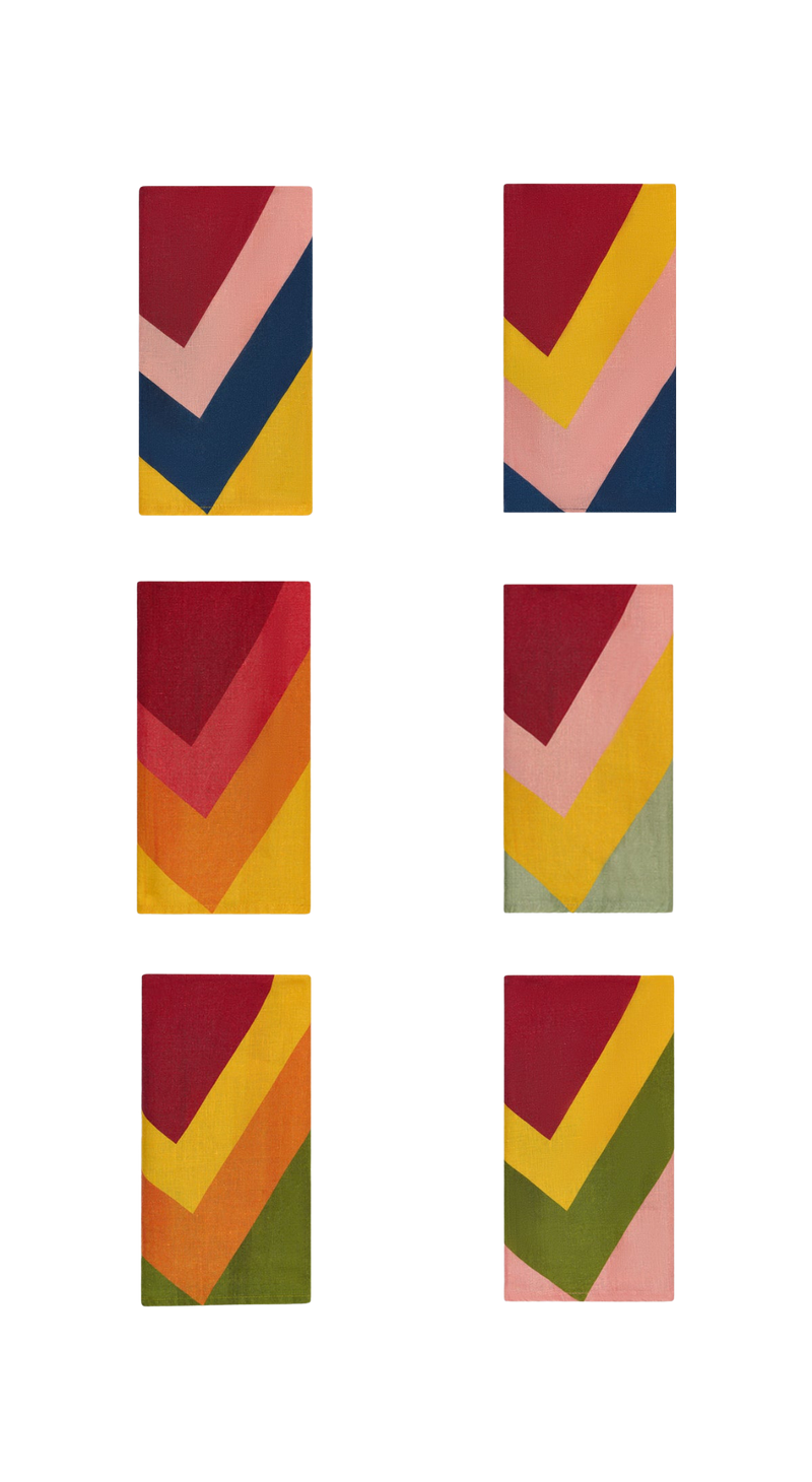 Heart Linen Napkins - Set of Six