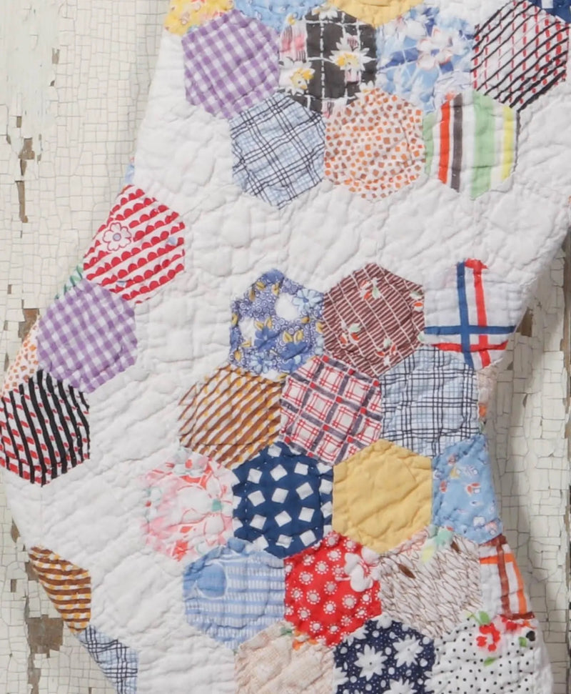 Vintage Quilt Stocking No. 14