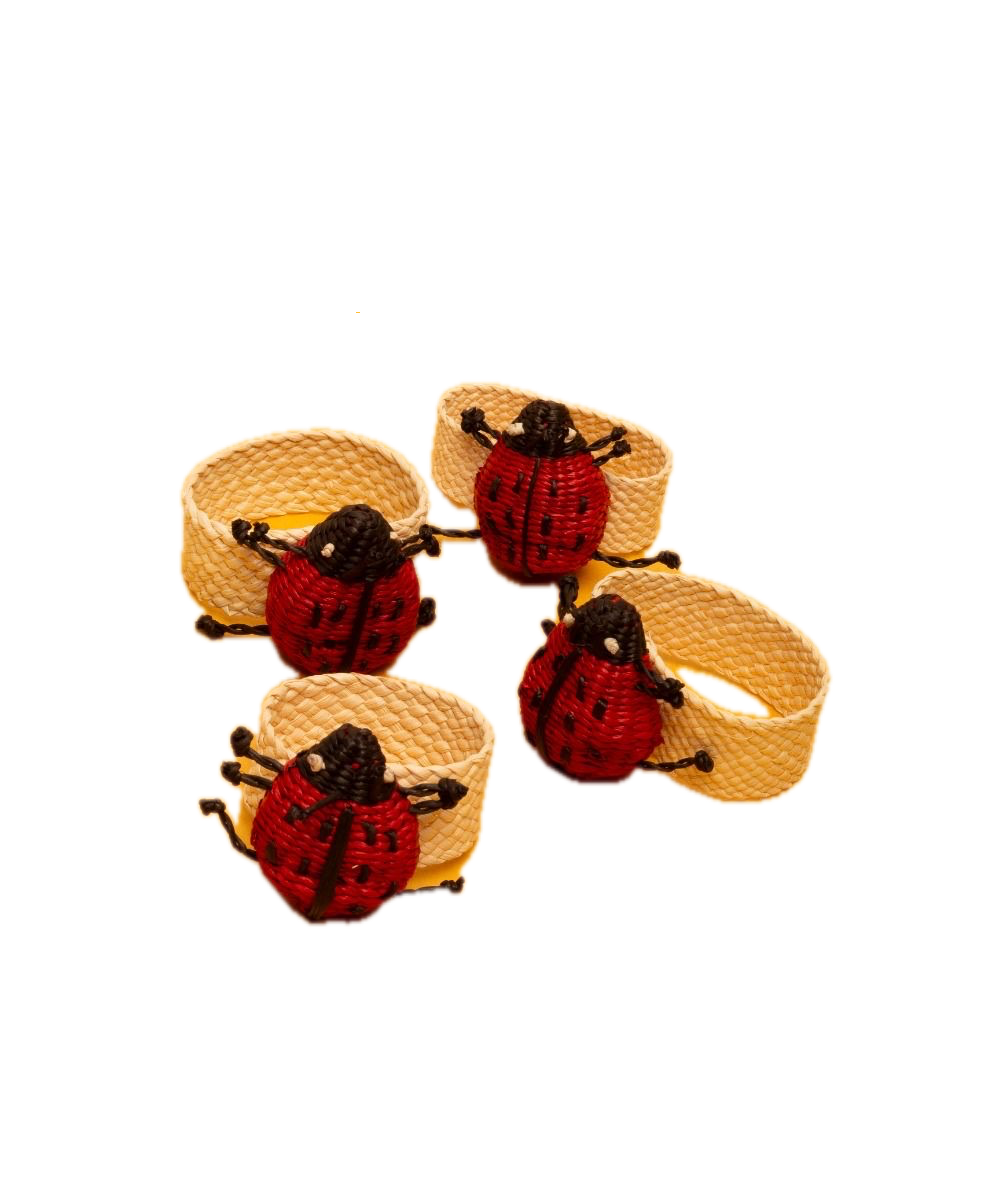 Woven Napkin Ring - Ladybug