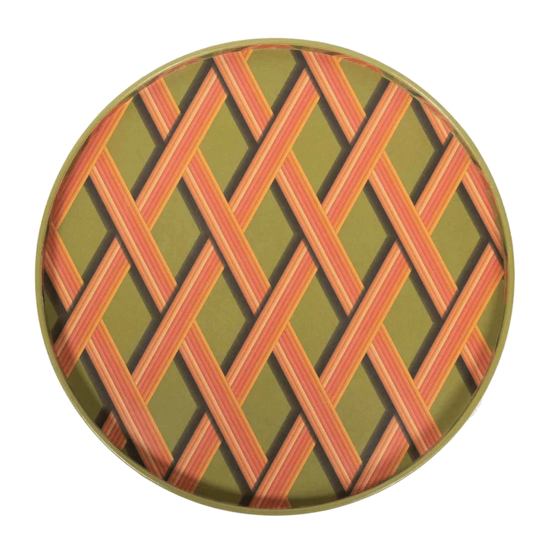 Trellis Work Tray - Bright Olive