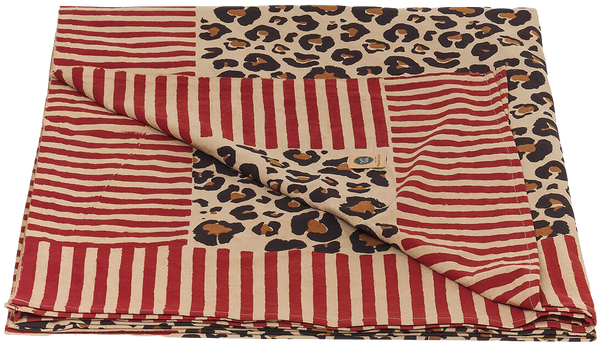 Block Print Tablecloth - Leopard
