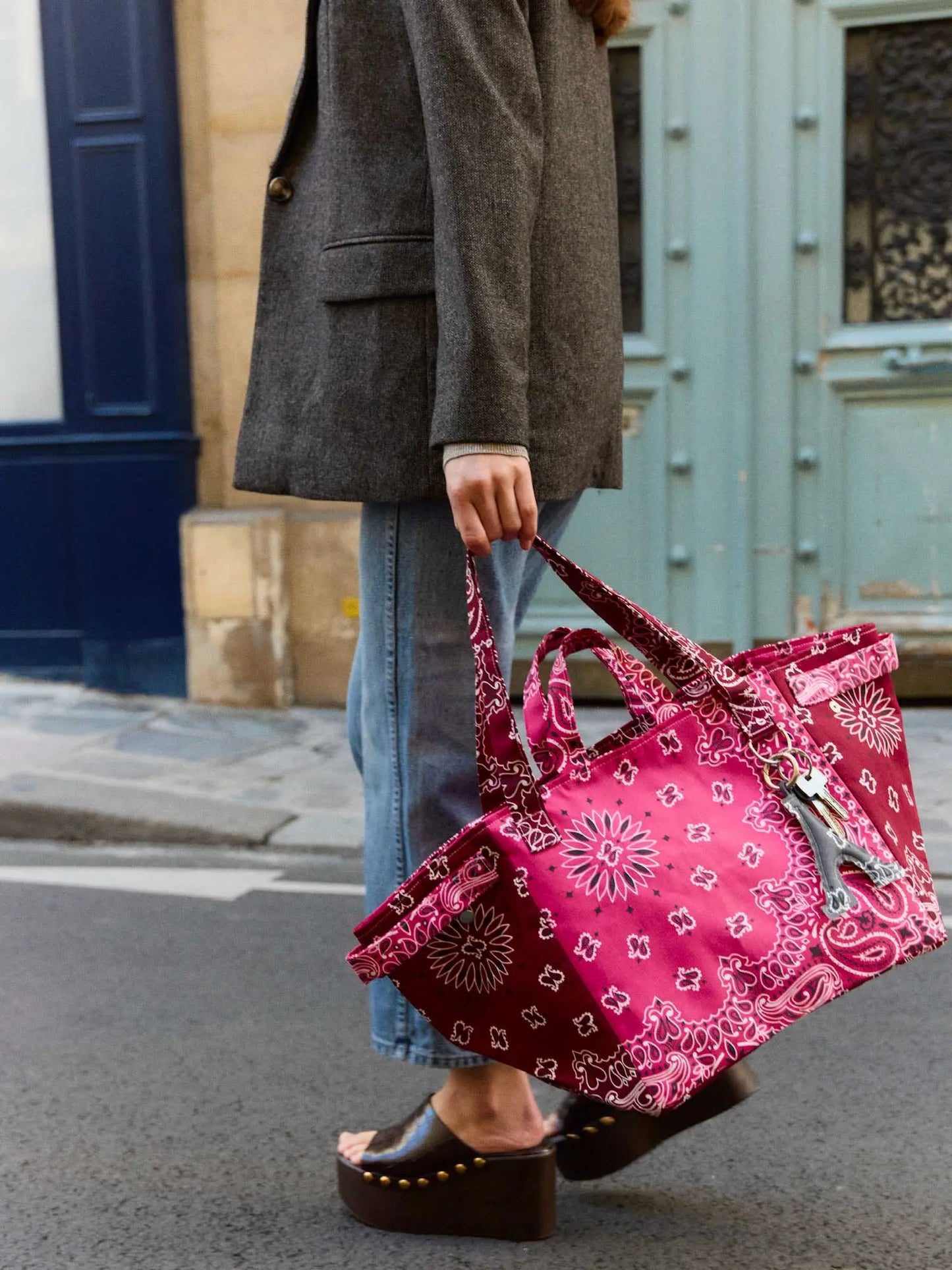Trapeze Quilted Colorblock Tote Bag
