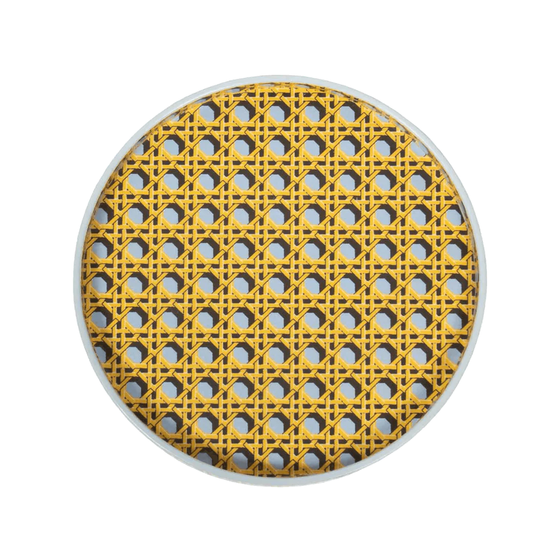 Regency Caning Tray - Wedgewood Blue