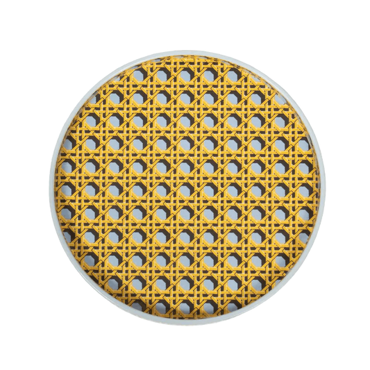 Regency Caning Tray - Wedgewood Blue