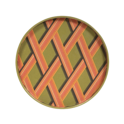 Trellis Work Tray - Bright Olive